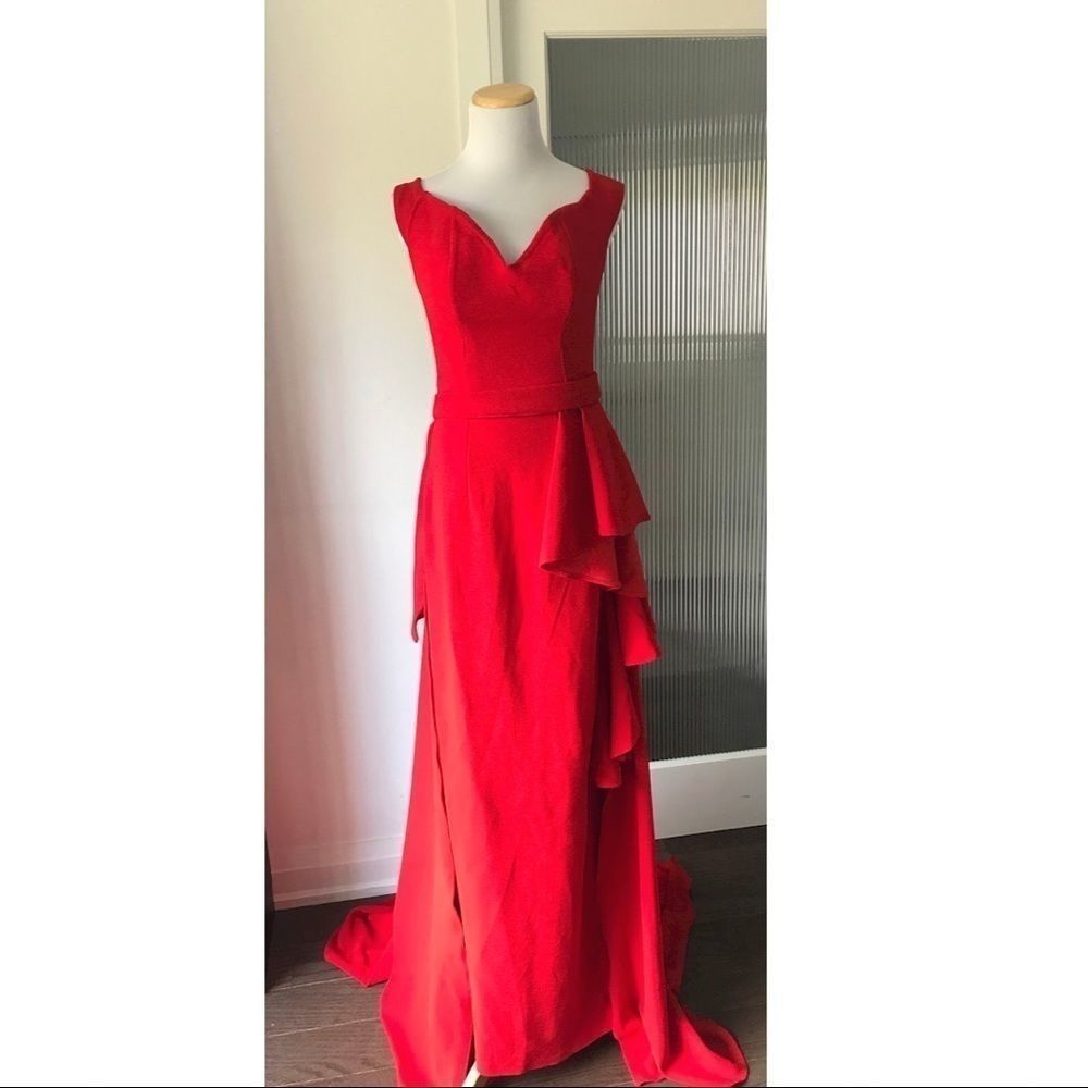 Custom made gown with train